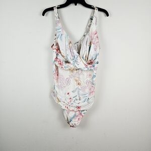 ArteSands One Piece Floral Multi Fit Cup Swimsuit Size 12